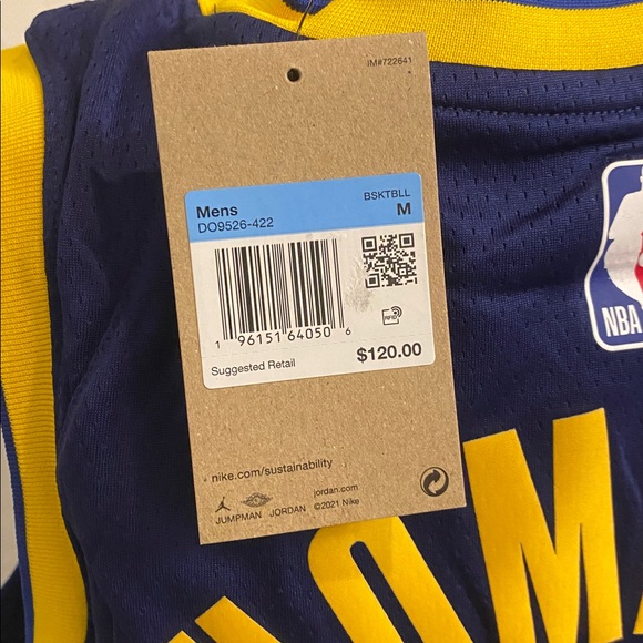 Unisex Jordan Brand Klay Thompson Golden State Warriors Swingman Jersey - M - Picture 10 of 10